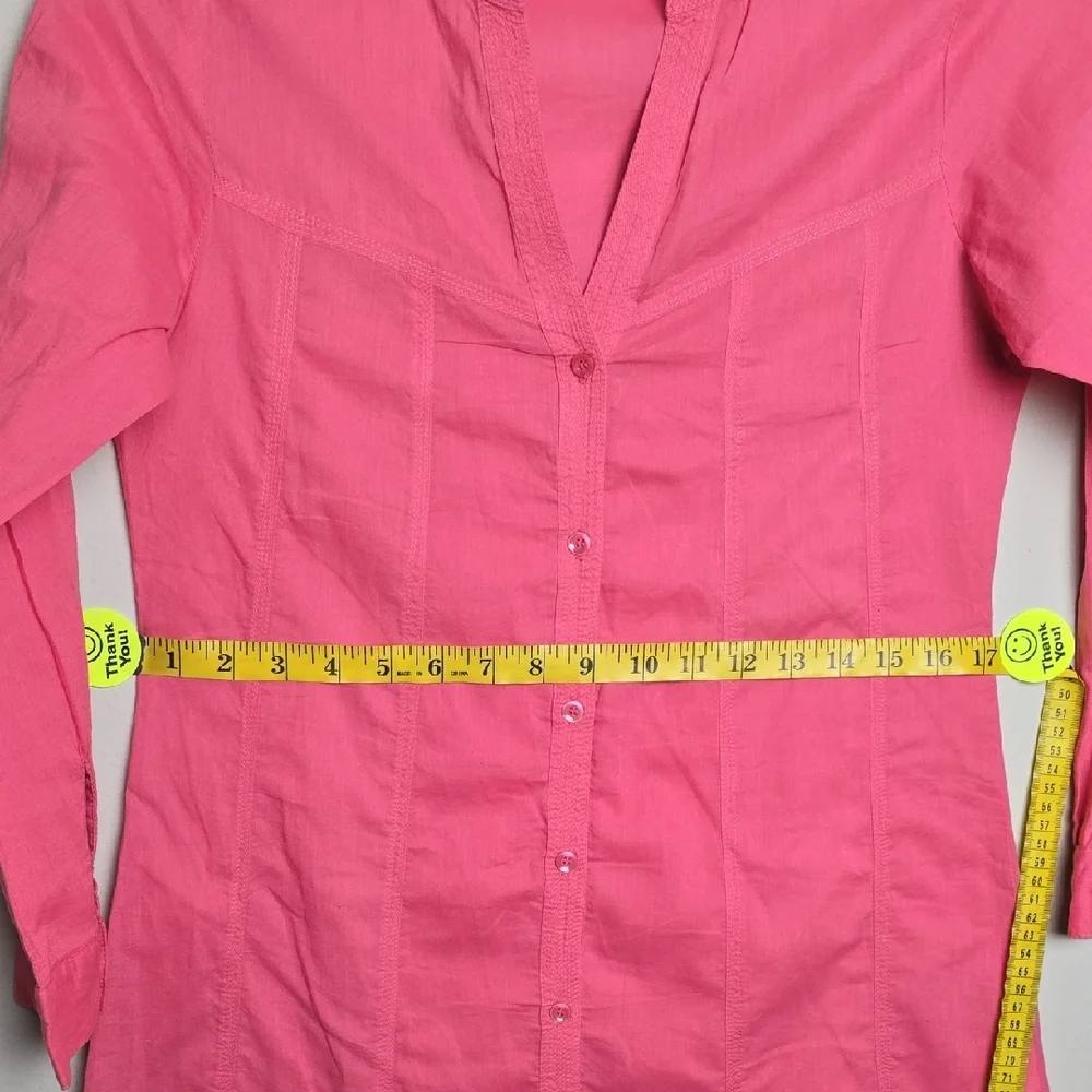 Women Zara Pink Button-Up Tunic Top - Picture 10 of 15